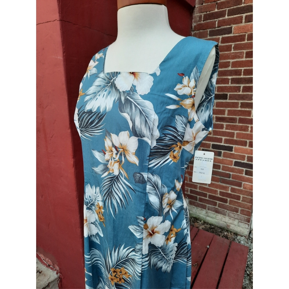 Pacific Legend Vintage Y2K Hawaii Made Maxi Dress NWT Medium Floral Print